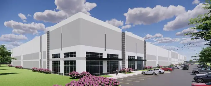 Architectural rendering of Carolina Pines industrial development in Blythewood SC